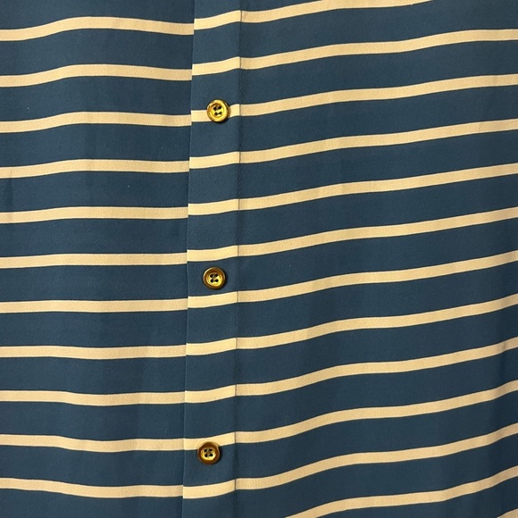 Zac and Rachel Blue Striped Women's Top size L (F121) - Picture 6 of 8